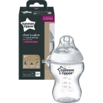 Tommee Tippee Closer To Nature Baby Bottle Slow Flow Teat With Anti-colic Valve 260ML Pack Of 1 Clear