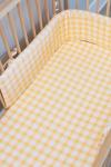 Orange Squares Cot Bumper - Cover & Inner
