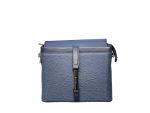 Textured Signature Handbag- Blue