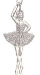 Ballerina Silver 12.5CM - One Hand Behind Back