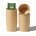 Restaurantware Panificio Premium 10 Oz Kraft Paper Jumbo Baking Cup: Paper Baking Cups Perfect For Muffins Cupcakes Or MINI Snac