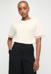 Edit Lace Trim Detail Tee - Milk