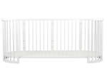 Baby's Closet All-stages Oval Wooden Cot - White