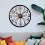 Modern Bicycle Style Wall Clock Black & Gold YX20210806