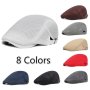 1PC 8 Colors Men Cabbie Flat Cap Breathable Mesh Summer Hat Adjustable Newsboy Beret Ivy Cap Ideal Choice For Gifts