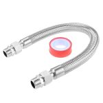 Surieen Industrial Grade Compressor Jumper Hose 3 4" Npt Male 20" Length 450 Psi 750F Fittings Rotate Freely Flexible Stainless