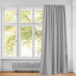 Ready Made Taped Curtain 230X218CM Light Grey DSN409