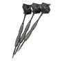 3PCS Professional Grade 20G Tungsten Steel Barrel Dart Set With Precision Hard Tip And Sleek Black Wing Design - Perfect For Competitive Play And