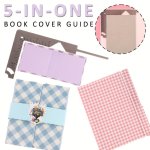 5-IN-1 Book Cover Guide: Create Custom Bookcovers With Chipboard & Stainless Steel Metal Bookbinding Tool - Diy Scrapbooking Cra
