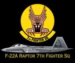 F-22A Raptor 7TH Fighter Sq Mouse Pad