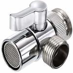 Polished Chrome Brass Sink Valve Diverter Faucet Splitter For Kitchen Handheld Showerhead Or Bathroom Sink Faucet Replacement Pa