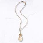 Smokey Giant Bead Pendant Necklace - Cream Free