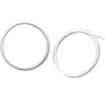 Adorable Silver Circle Earrings