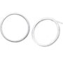 Za Adorable Silver Circle Earrings