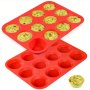 Nonstick Silicone Muffin & Cupcake Pan - 12-CUP Baking Mold For Perfect Muffins Cakes And Breads - Essential Kitchen Accessory