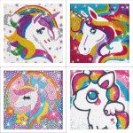 1PC Unicorn Series 5D Diamond Painting Living Room Decorative Painting Shiny Full Rhinestone Diamond Painting Kit Handmade Mater