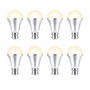 B22 LED Bulb 7W Warm White 8 Pack - 470LM Energy Saving Globe