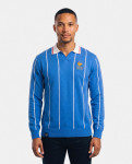 Football Classic Pinstripe Ls Knit Blue - 3XL