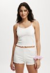Cotton On Picot Pointelle Sleep Top - Coconut Milk