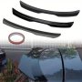 Black Carbon Fiber Abs Plastic Rear Spoiler For 1 Piece Of Car Hatchback Suv Top Rear Roof Spoiler