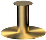 Metal Table Speaker Stand - Brushed Gold
