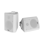 Space Audio Indoor Outdoor 8 Ohm 100V Speakers White Pair SP01-W