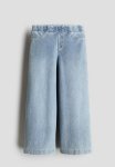 Wide Denim-look Trousers - Light Denim Blue