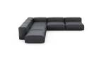 Five Module Corner Sofa - Velvet - Dark Grey - 325CM X 325CM