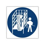 Safety Cage Shall Be Used Safety Sign MV16