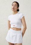 Cotton On Active Twist Front Tee - White