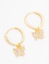 Goldair Gold Plated Sterling Silver Cubic Zirconia Butterfly Earrings