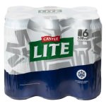 Castle Lite Premium Lager Beer 6 X 500ML
