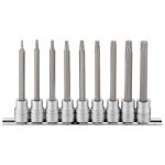 - 9 Piece 3 8INCH Drive 100MM Long Torx Bit Socket Set - M3809TX