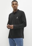 NAUTICA Classic Long Sleeve Interlock Polo - Black