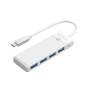 Orico Pw Series 4-PORT USB3.0 Hub Type-c USB-A3.0 X 4 5GBPS Sharing 15CM White