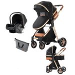 Baby Stroller With Car Seat And Mommy