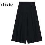 Pleate Detail Culotte Pant - Black M