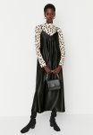 Blouse & Satin Dress 2 Piece - Black