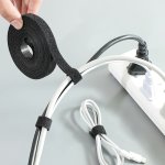 1 Roll Reusable Ties Double Sided Hook And Loop Organizer 9.8-32.8FT WIDTH 1.2MM BLACK