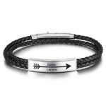 CBA102767 - Men's Personalized Bracelet Wrist Strap Stainless Steel