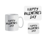 Happy Valentines Day Mug Coaster And Mousepad