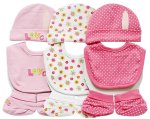 Mother's Choice Girl Hat Bib Booties Set