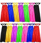 D.q.z Superhero-capes And Masks For Adults Bulk 14 Pack Women Men Super Hero Halloween Group Costumes Team Spirit Party Multicol