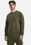 Under Armour Ua Rival Fleece Crew - Marine Od Green white