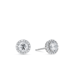 Chet Platinum & Sterling Silver Diamondlite Cubic Zirconia Halo Stud Earrings
