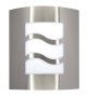 Bright Star Lighting - Stainless Steel Wall Bracket With Wavy Pattern White Polycarbonate Cover