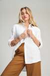 Linen Dad Shirt - White - 34 White
