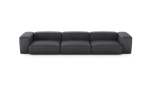 Three Module Sofa - Leather - Dark Grey - 377CM X 115CM