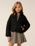 Wilhelmina Teen Boucle Puffer Jacket - 16 Onyx Black