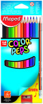 MAPEX Maped Star Triangular Colour Pencils 12'S +graphite Pencil +1SHARPENER
